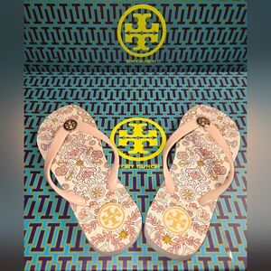 Tory Burch Floral Pink Sandals